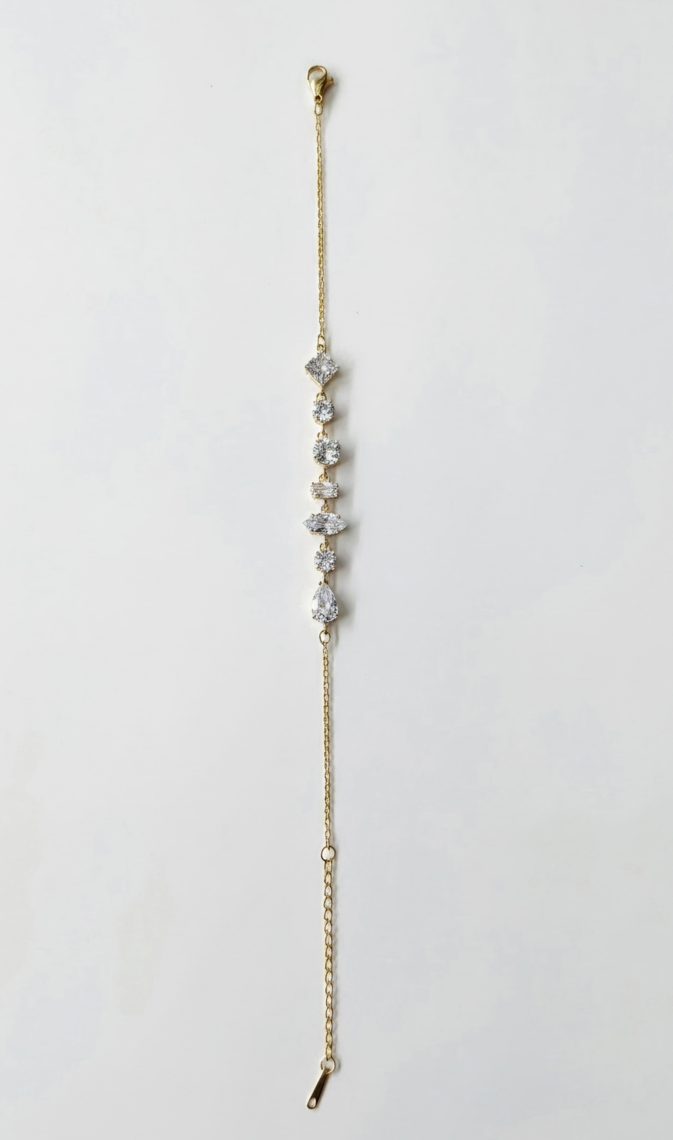 Geometric Crystal Charm Bracelet — view 3